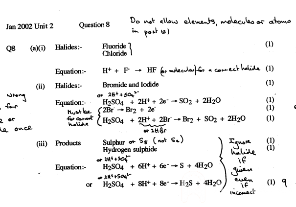 GCE Chemistry Unit 2 Mark Scheme January 2002