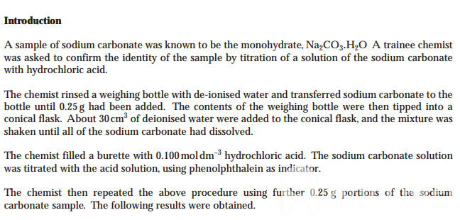 GCE June 2002 Advanced Subsidiary Examination CHEMISTRY Unit CHM3/P