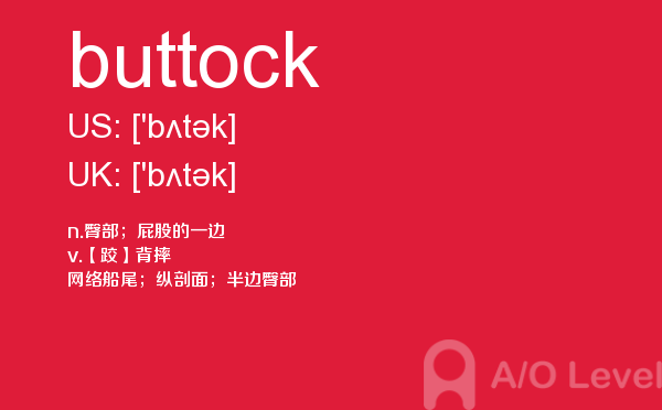 【buttock】 - A/O-level备考词汇