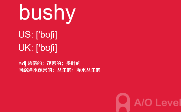 【bushy】 - A/O-level备考词汇