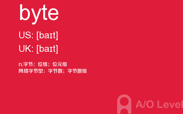 【byte】 - A/O-level备考词汇